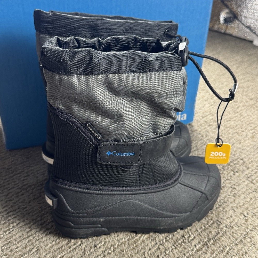 Columbia Youth 13 Powderbug Plus II Boots Winter Snow Black